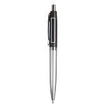 Plastic snap pen with two-tone barrel and metal clip 3