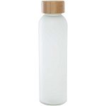 Lume 500 ml matte soda lime glass bottle with bamboo lid 3