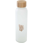Lume 500 ml matte soda lime glass bottle with bamboo lid 2