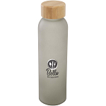 Lume 500 ml matte soda lime glass bottle with bamboo lid 2