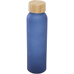 Lume 500 ml matte soda lime glass bottle with bamboo lid 1