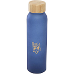 Lume 500 ml matte soda lime glass bottle with bamboo lid 2