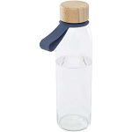 Porto 500 ml glass water bottle with silicone handle and bamboo lid 1