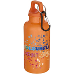 Oregon 400 ml solid colour RCS recycled plastic water bottle with carabiner 2
