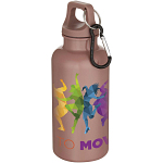 Oregon 400 ml solid colour RCS recycled plastic water bottle with carabiner 2