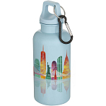 Oregon 400 ml solid colour RCS recycled plastic water bottle with carabiner 2