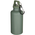 Oregon 400 ml solid colour RCS recycled plastic water bottle with carabiner 1