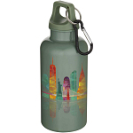 Oregon 400 ml solid colour RCS recycled plastic water bottle with carabiner 2