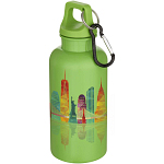 Oregon 400 ml solid colour RCS recycled plastic water bottle with carabiner 2