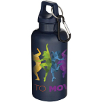 Oregon 400 ml solid colour RCS recycled plastic water bottle with carabiner 2