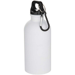 Oregon 400 ml matte RCS recycled single wall stainless steel water bottle with carabiner 1