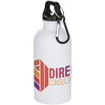 Oregon 400 ml sublimation RCS recycled single wall stainless steel water bottle with carabiner 2