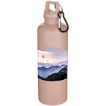 Oregon 750 ml solid colour RCS recycled plastic water bottle with carabiner 2