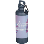 Oregon 750 ml solid colour RCS recycled plastic water bottle with carabiner 2