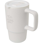 Carter 450 ml ceramic mug with plastic lid 2