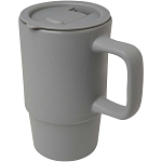 Carter 450 ml ceramic mug with plastic lid 1