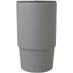 Carter 450 ml ceramic mug with plastic lid 3