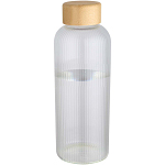 Mirage 650 ml single-walled borosilicate glass bottle with bamboo lid 1