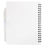 Niove recycled plastic soft cover notebook and ballpoint pen set (blue ink) 4