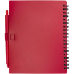 Niove recycled plastic soft cover notebook and ballpoint pen set (blue ink) 4