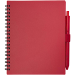 Niove recycled plastic soft cover notebook and ballpoint pen set (blue ink) 3