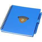 Niove recycled plastic soft cover notebook and ballpoint pen set (blue ink) 2