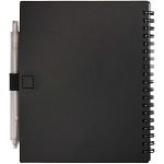 Niove recycled plastic soft cover notebook and ballpoint pen set (blue ink) 4