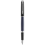 Hemisphere colour blocking fountain pen with palladium trim (blue ink) 1