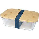 Roby 1000 ml glass lunch box with bamboo lid 1