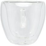 Manti 2-piece 100 ml double-wall glass cup with bamboo coaster 3
