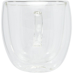 Manti 2-piece 250 ml double-wall glass cup with bamboo coaster 3