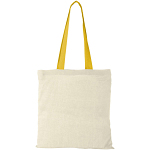 Nevada 100 g/m² cotton tote bag coloured handles 7L 4