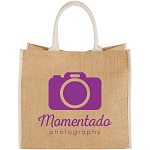 Harry coloured edge jute tote bag 25L 2