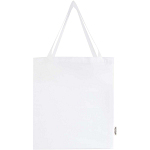 Madras 140 g/m² GRS recycled cotton gusset tote bag 3