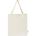 Madras 140 g/m² GRS recycled cotton gusset tote bag 3
