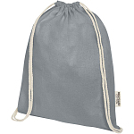 Oregon 140 g/m² GRS recycled cotton drawstring bag 1