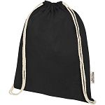 Oregon 140 g/m² GRS recycled cotton drawstring bag 1