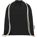 Oregon 140 g/m² GRS recycled cotton drawstring bag 3