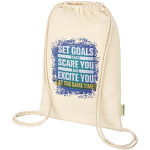 Odisha 140 g/m² OCS organic drawstring bag 5L 2