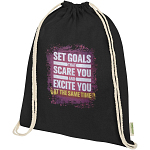 Odisha 140 g/m² OCS organic drawstring bag 5L 2