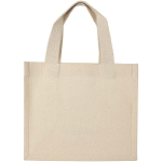 Odessa 220 g/m² GRS recycled cotton mini gusset tote bag 9L 4