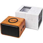 Wooden 3W speaker with wireless charging pad 1