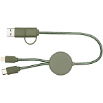 Citala 5-in-1 recycled plastic 30 cm data sync and 27W fast charge cable 3