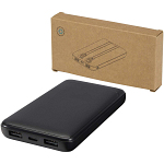 Adhil 10.000 mAh 10W recycled plastic power bank with 2 built-in cables 1