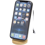 Alcor recycled plastic foldeable magnetic phone stand with bamboo details 1