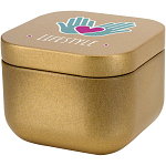 Tindra square tin candle with vanilla aroma 2