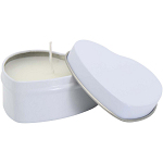 Blissful heart-shaped tin candle with vanilla aroma 1