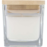 Ambra square glass candle with bamboo lid 3