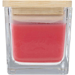Ambra square glass candle with bamboo lid 3