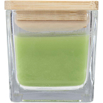 Ambra square glass candle with bamboo lid 3